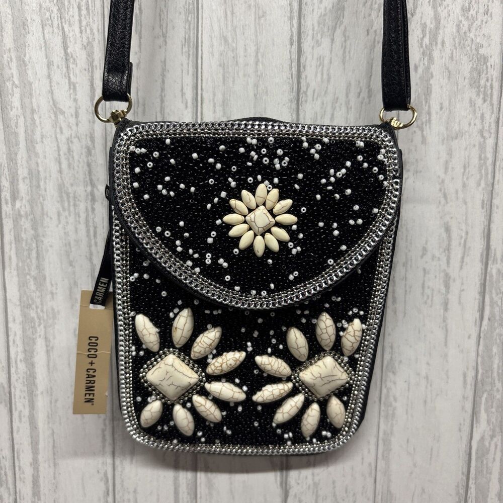 Coco + Carmen Beaded Crossbody Bag NWT
